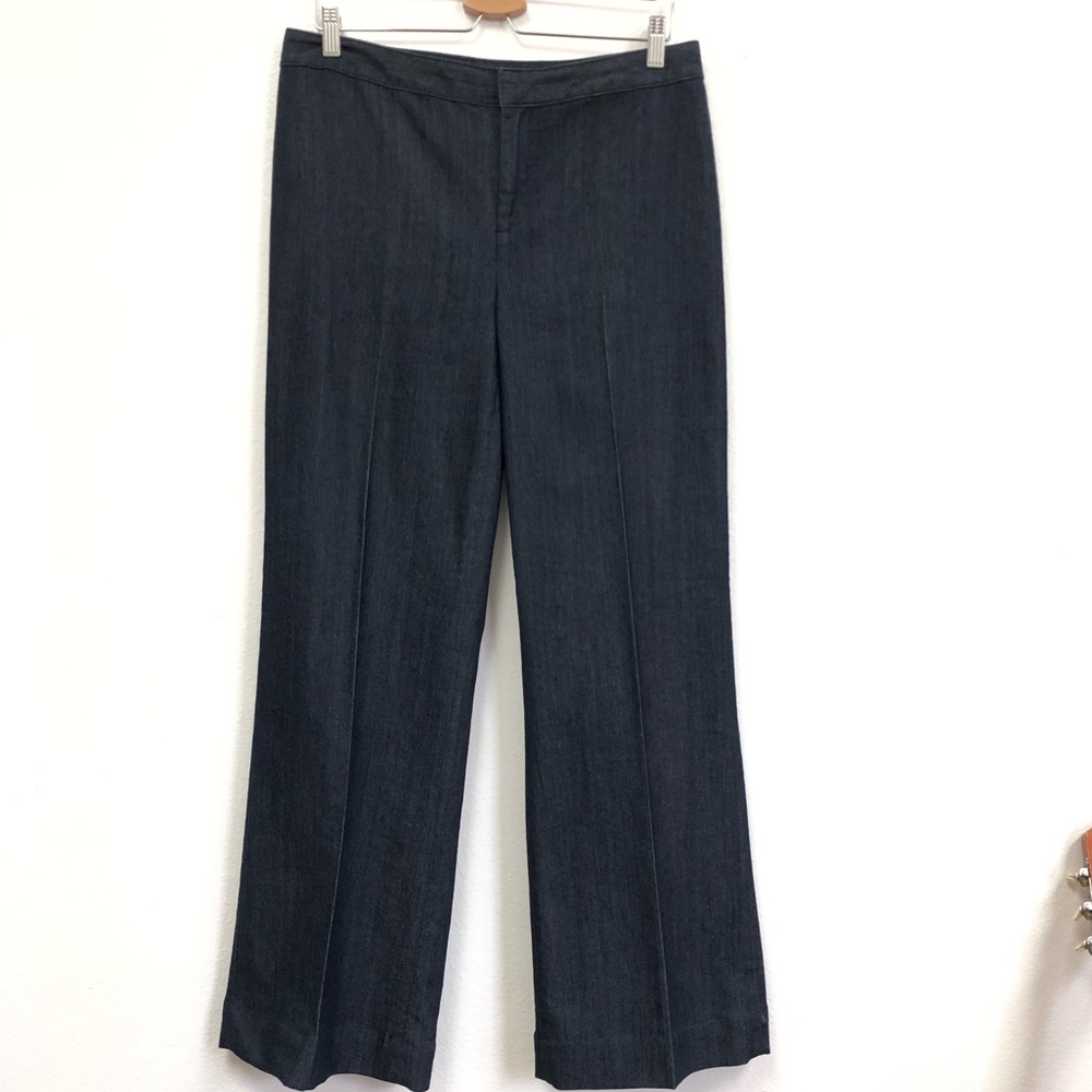 Ellen Tracy Dark Blue Denim Jeans Flare